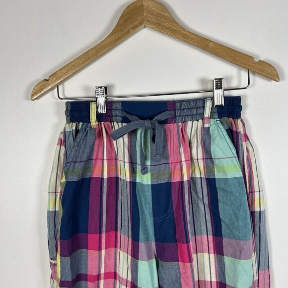 BDG Women's Multicolor Plaid Elastic Drawstring Cropped Pants Small Boho Artsy - Picture 3 of 11